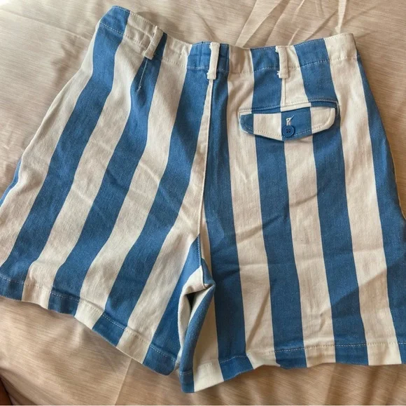 Maeve by Anthropologie Parasol Stripe Dad Shorts - Picture 3 of 9
